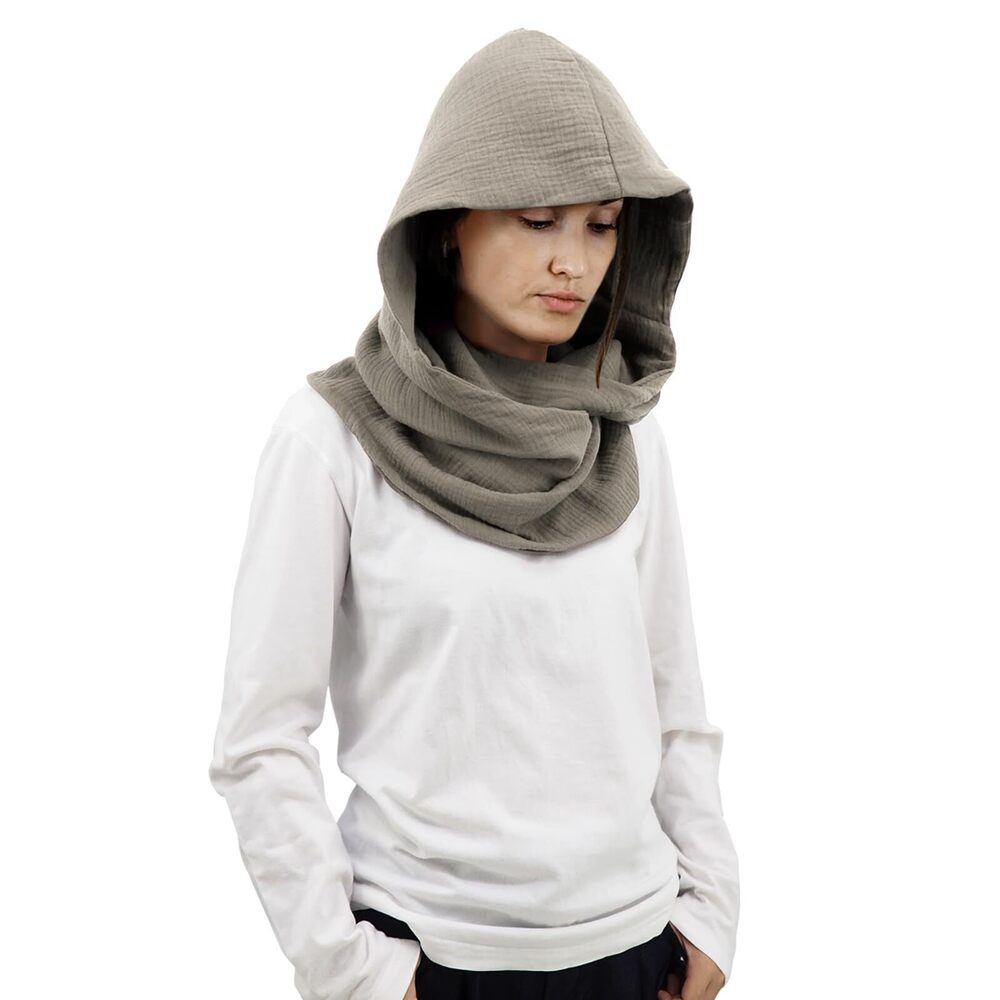 6478 Fashion Pullover Scarf Hooded Scarf | Multifunctional Medieval Linen